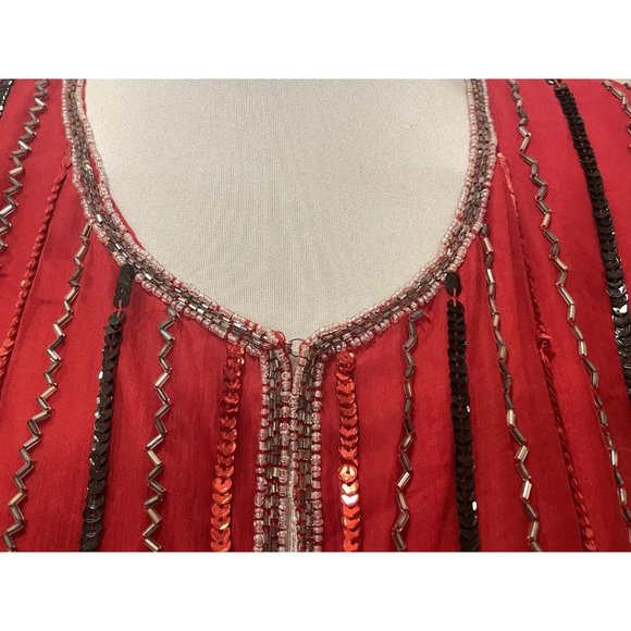 NWT VTG 80's Jean for Joseph Le Bon Silk Sequin Beaded Colorful Holiday Jacket M - Picture 6 of 12